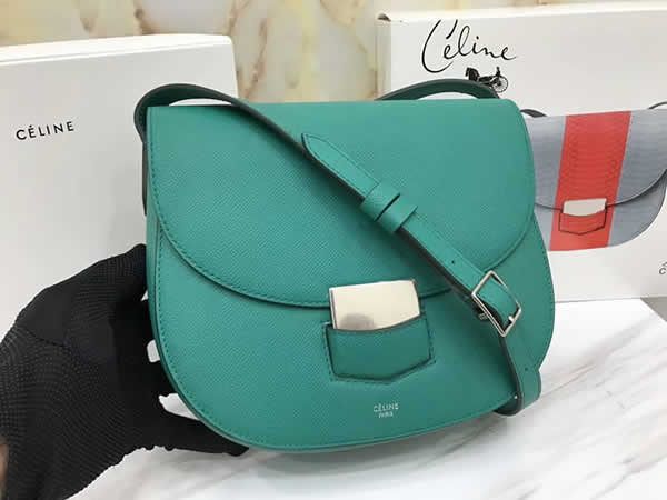 Fake Fashion Discount Green Celine Trotteur Crossbody Bags Online